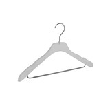 CORTEC Blouse / shirthanger (gebogen) kunststof frosted met rokinkepingen en anti-slip broeklat