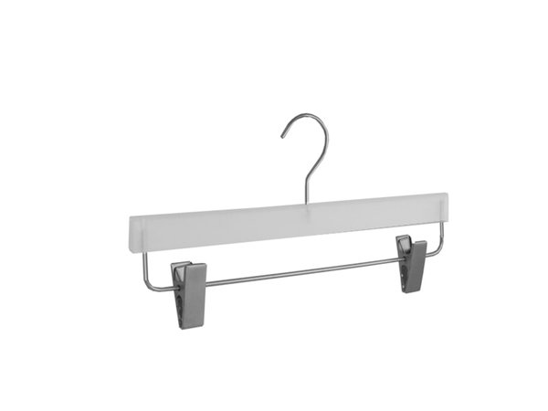 CORTEC Rok / broekhanger kunststof frosted met anti-slip knijpers CORTEC Rok / broekhanger kunststof frosted met anti-slip knijpers