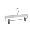 Skirt / trouser hanger plastic frosted with non-slip clips, 36 cm Skirt / trouser hanger plastic frosted with non-slip clips, 36 cm