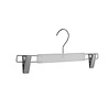 Skirt / trouser hanger plastic frosted with non-slip clips, 36 cm Skirt / trouser hanger plastic frosted with non-slip clips, 36 cm