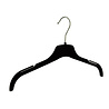 SER-VIZ Blouse / shirthanger (vlak) kunststof velours zwart met rokinkepingen SER-VIZ Blouse / shirthanger (vlak) kunststof velours zwart met rokinkepingen