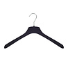 SER-VIZ Mantel / kostuumhanger (gebogen) kunststof velours zwart met schouderverbreding SER-VIZ Mantel / kostuumhanger (gebogen) kunststof velours zwart met schouderverbreding