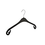 MH Blouse / shirthanger (vlak) kunststof zwart met rokinkepingen