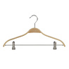 De Kledinghanger Gigant Blouse / shirthanger berkenhout naturel gelakt met knijperlat, 42 cm