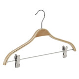 De Kledinghanger Gigant Blouse / shirthanger berkenhout naturel gelakt met knijperlat, 42 cm De Kledinghanger Gigant Blouse / shirthanger berkenhout naturel gelakt met knijperlat, 42 cm