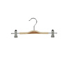 Skirt / trouser hanger birch wood natural lacquered with non-slip clips, 36 cm Skirt / trouser hanger birch wood natural lacquered with non-slip clips, 36 cm