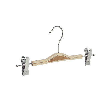 Rok / broekhanger berkenhout naturel gelakt met anti-slip knijpers Rok / broekhanger berkenhout naturel gelakt met anti-slip knijpers