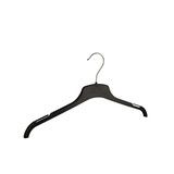 SER-VIZ Blouse / shirthanger (vlak) kunststof zwart met rokinkepingen SER-VIZ Blouse / shirthanger (vlak) kunststof zwart met rokinkepingen