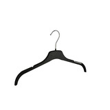 Blouse / shirthanger (vlak) kunststof zwart met rokinkepingen
