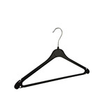 MAINETTI Blouse / shirthanger (vlak) kunststof zwart met rokinkepingen en broeklat