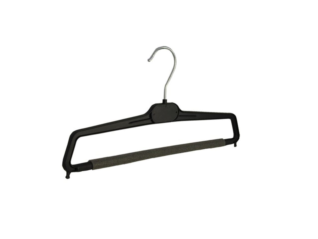 Broekhanger kunststof zwart met anti-slip broeklat (2 mm schuim)