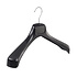 Mantel / kostuumhanger (gebogen) kunststof zwart met schouderverbreding