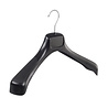 SER-VIZ Mantel / kostuumhanger (gebogen) kunststof zwart met schouderverbreding SER-VIZ Mantel / kostuumhanger (gebogen) kunststof zwart met schouderverbreding