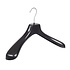 Mantel / kostuumhanger (gebogen) kunststof zwart met schouderverbreding