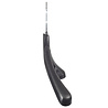 Mantel / kostuumhanger kunststof zwart met schouderverbreding en anti-slip knijpers, 39 cm Mantel / kostuumhanger kunststof zwart met schouderverbreding en anti-slip knijpers, 39 cm