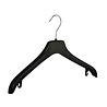 Mantel / kostuumhanger kunststof zwart met schouderverbreding, 38 cm Mantel / kostuumhanger kunststof zwart met schouderverbreding, 38 cm