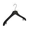 DE KLEDINGHANGER GIGANT Mantel / kostuumhanger (gebogen) kunststof zwart met anti-slip op schouderverbreding DE KLEDINGHANGER GIGANT Mantel / kostuumhanger (gebogen) kunststof zwart met anti-slip op schouderverbreding