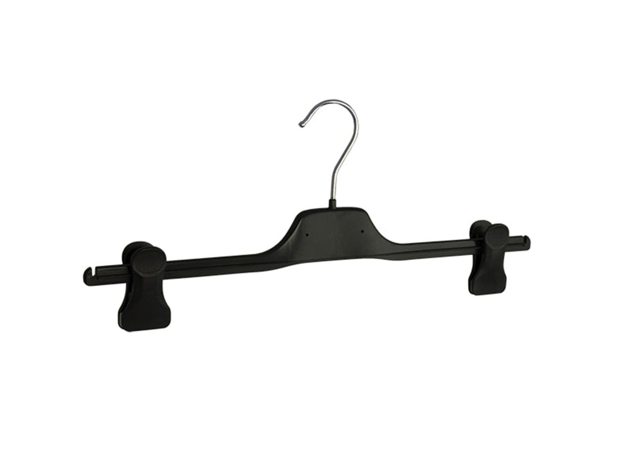 Rok / broekhanger kunststof zwart met anti-slip knijpers Rok / broekhanger kunststof zwart met anti-slip knijpers