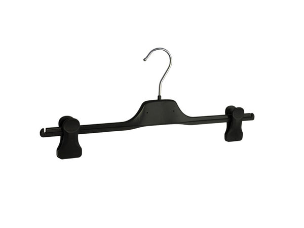 SER-VIZ Rok / broekhanger kunststof zwart met anti-slip knijpers SER-VIZ Rok / broekhanger kunststof zwart met anti-slip knijpers