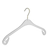 Blouse / shirt hanger plastic white with skirt notches, 38 cm Blouse / shirt hanger plastic white with skirt notches, 38 cm