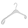 Blouse / shirt hanger plastic white with skirt notches, 38 cm Blouse / shirt hanger plastic white with skirt notches, 38 cm