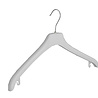 Mantel / kostuumhanger kunststof wit met schouderverbreding, 38 cm Mantel / kostuumhanger kunststof wit met schouderverbreding, 38 cm