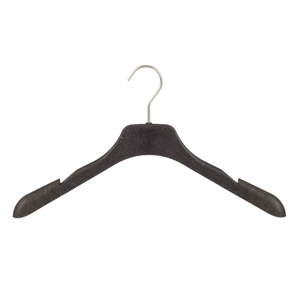 CORTEC Mantel / kostuumhanger (gebogen) kunststof Bio - Pro Nature (weidegras) met schouderverbreding en rokinkepingen