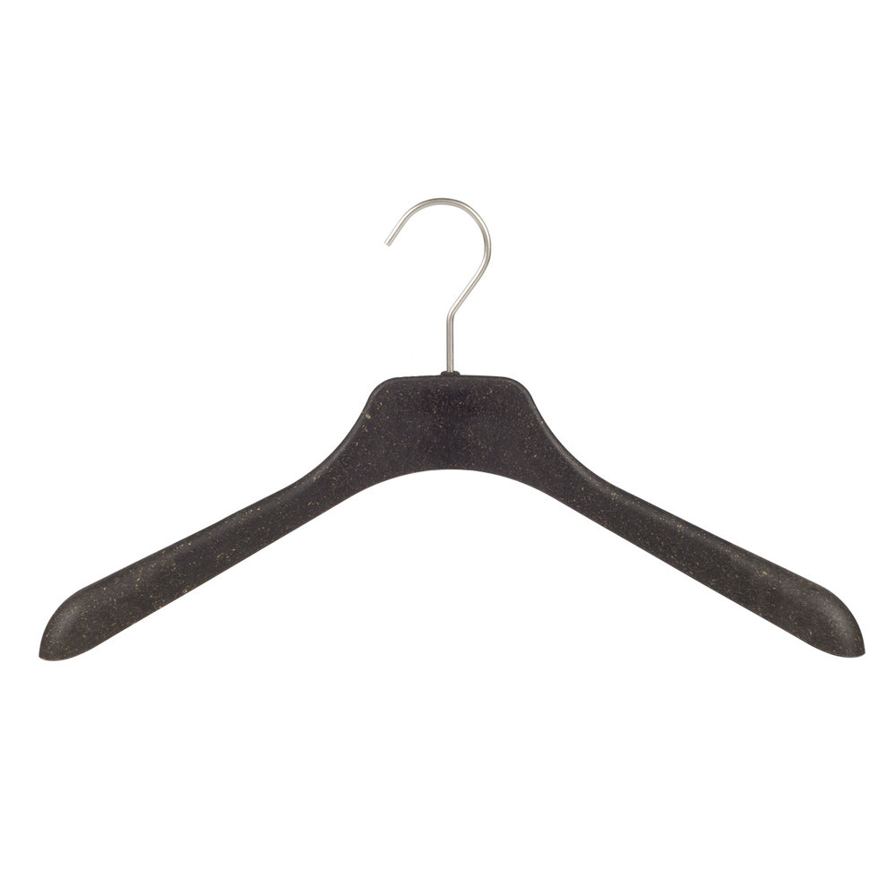 CORTEC Mantel / kostuumhanger (gebogen) kunststof Bio - Pro Nature (weidegras) met schouderverbreding CORTEC Mantel / kostuumhanger (gebogen) kunststof Bio - Pro Nature (weidegras) met schouderverbreding