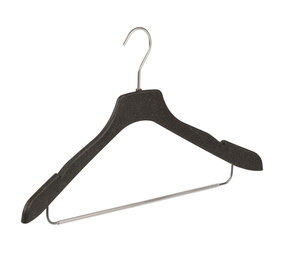 Blouse / shirthanger (gebogen) kunststof Bio - Pro Nature (weidegras) met rokinkepingen en anti-slip broeklat