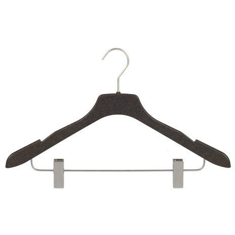 CORTEC Blouse / shirthanger (gebogen) kunststof Bio - Pro Nature (weidegras) met rokinkepingen en anti-slip knijpers