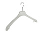Mantel / kostuumhanger (gebogen) kunststof transparant met schouderverbreding
