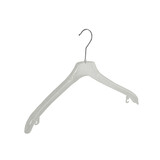Mantel / kostuumhanger (gebogen) kunststof transparant met schouderverbreding