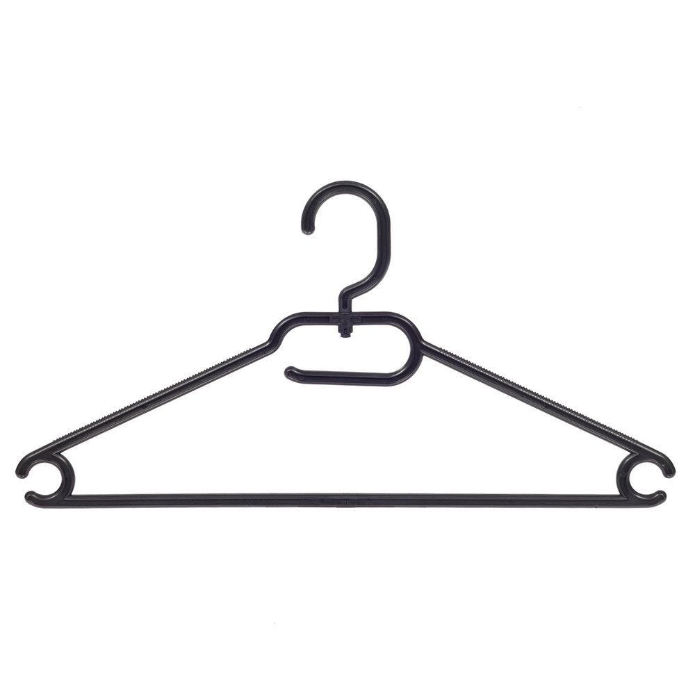 Multihanger (vlak) kunststof zwart met draaibare haak Multihanger (vlak) kunststof zwart met draaibare haak