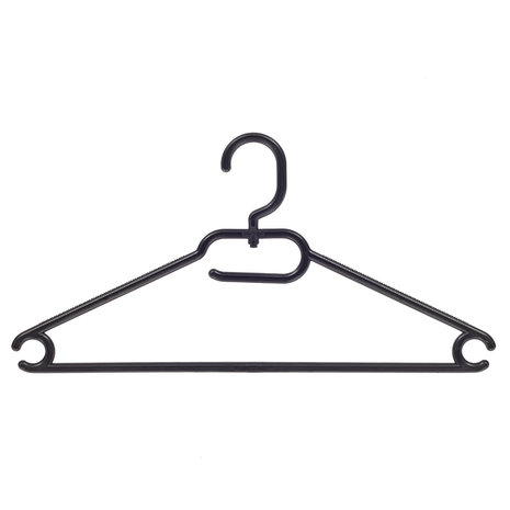Multihanger (vlak) kunststof zwart met draaibare haak Multihanger (vlak) kunststof zwart met draaibare haak