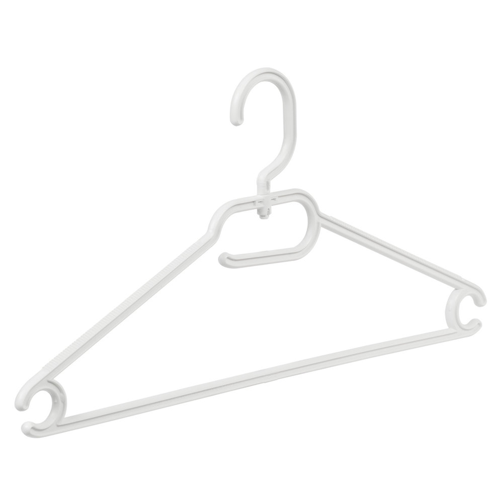 Multihanger kunststof wit met draaibare haak, 42 cm Multihanger kunststof wit met draaibare haak, 42 cm
