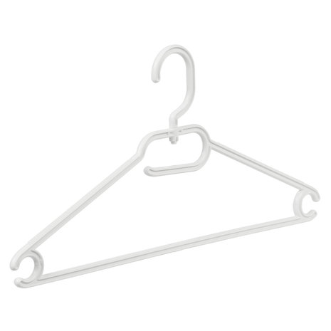 Multihanger kunststof wit met draaibare haak, 42 cm Multihanger kunststof wit met draaibare haak, 42 cm