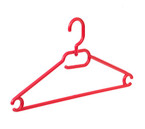 Multihanger (vlak) kunststof rood met draaibare haak Multihanger (vlak) kunststof rood met draaibare haak