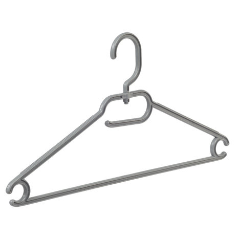 Multihanger kunststof grijs met draaibare haak, 42 cm Multihanger kunststof grijs met draaibare haak, 42 cm
