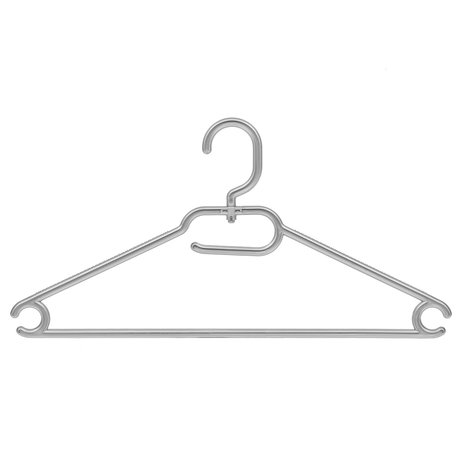 Multihanger kunststof zilver met draaibare haak, 42 cm