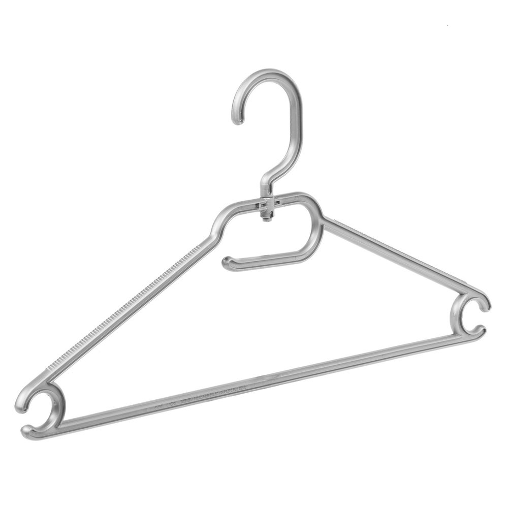 Multihanger (vlak) kunststof zilver met draaibare haak Multihanger (vlak) kunststof zilver met draaibare haak
