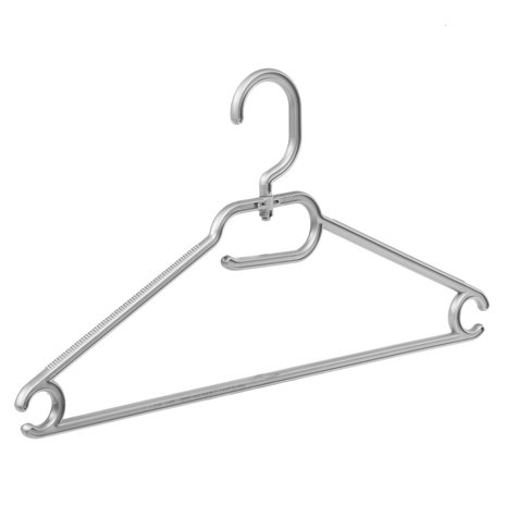 Multihanger kunststof zilver met draaibare haak, 42 cm