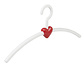 Garderobehanger "Eve" kunststof wit / rood Garderobehanger "Eve" kunststof wit / rood