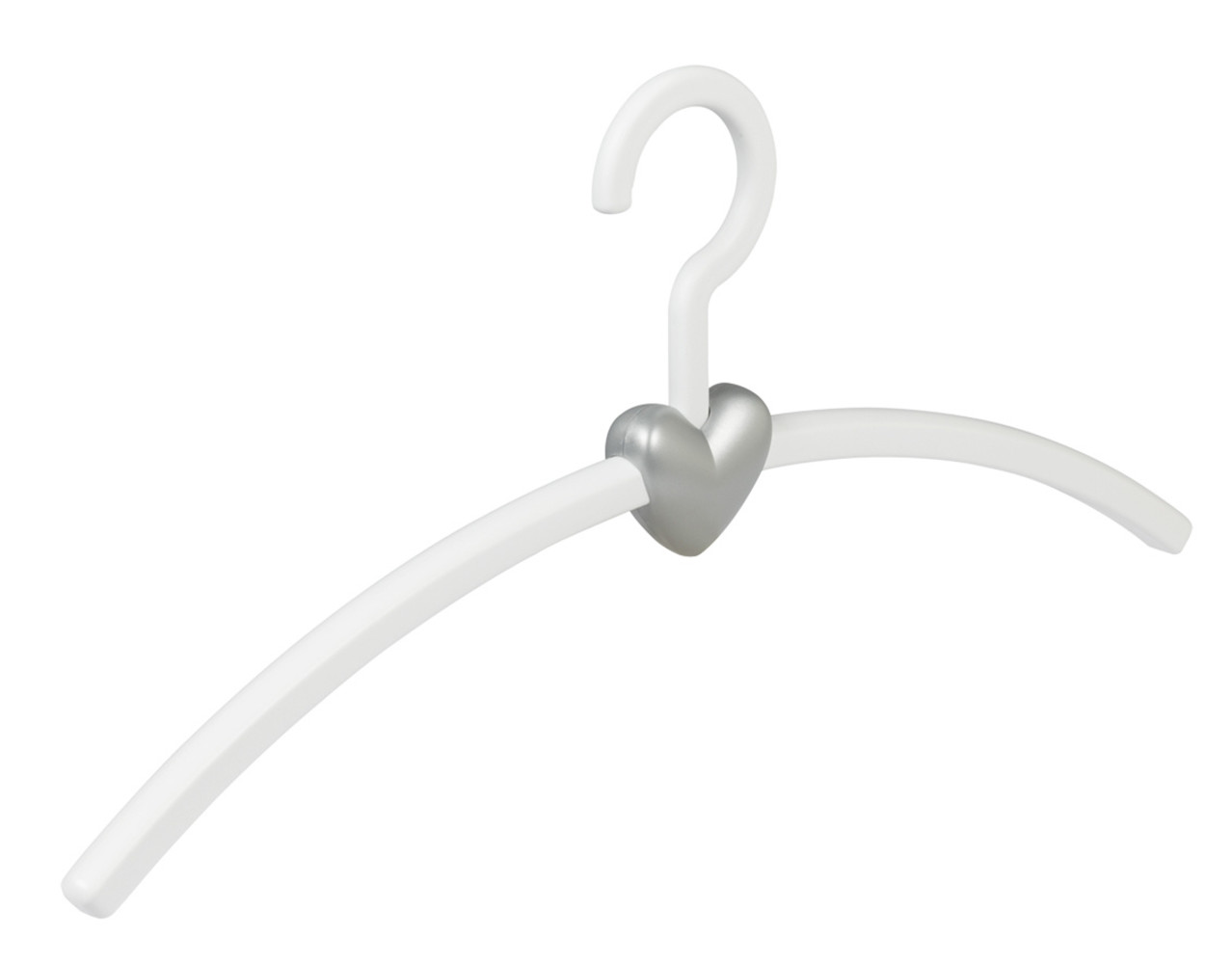 Garderobehanger "Eve" kunststof wit / zilver Garderobehanger "Eve" kunststof wit / zilver