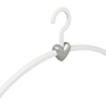Garderobehanger "Eve" kunststof wit / zilver, 45 cm Garderobehanger "Eve" kunststof wit / zilver, 45 cm