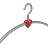 Garderobehanger "Eve" kunststof zilver / rood, 45 cm Garderobehanger "Eve" kunststof zilver / rood, 45 cm
