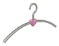 Garderobehanger "Eve" kunststof zilver / roze Garderobehanger "Eve" kunststof zilver / roze