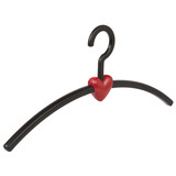 Garderobehanger "Eve" kunststof zwart / rood Garderobehanger "Eve" kunststof zwart / rood