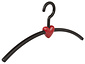 Garderobehanger "Eve" kunststof zwart / rood Garderobehanger "Eve" kunststof zwart / rood