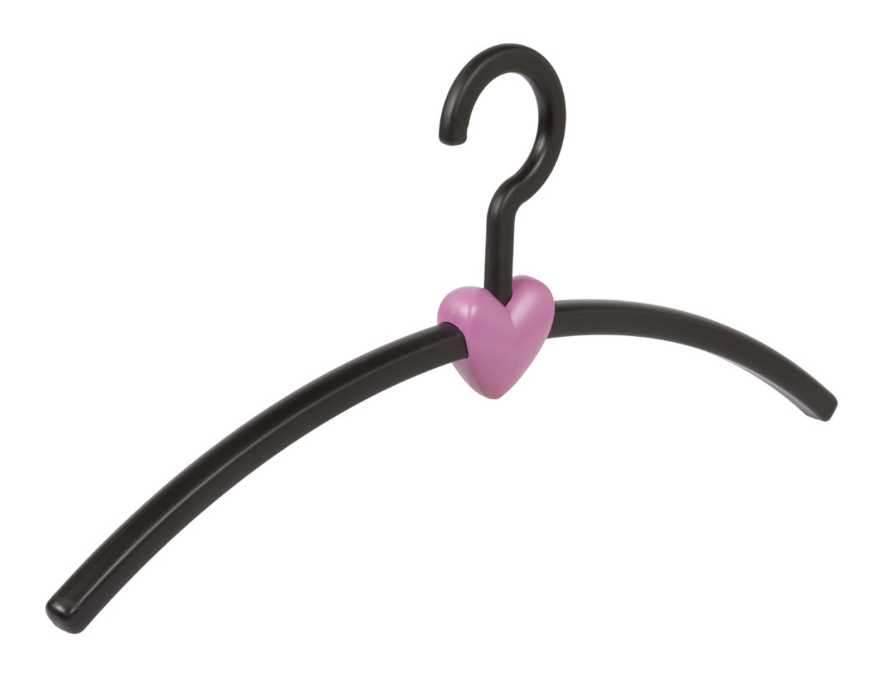 Garderobehanger "Eve" kunststof zwart / roze Garderobehanger "Eve" kunststof zwart / roze