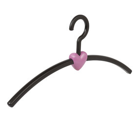 Garderobehanger "Eve" kunststof zwart / roze Garderobehanger "Eve" kunststof zwart / roze
